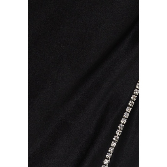 Michelle Mason One Shoulder Crystal Satin Gown - Picture 3 of 7